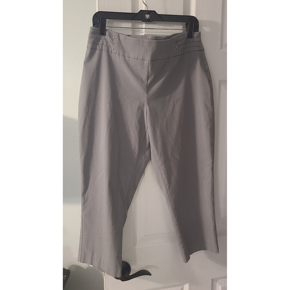 Gtay JM Collection Women's Gray Capri Pants Sz L
